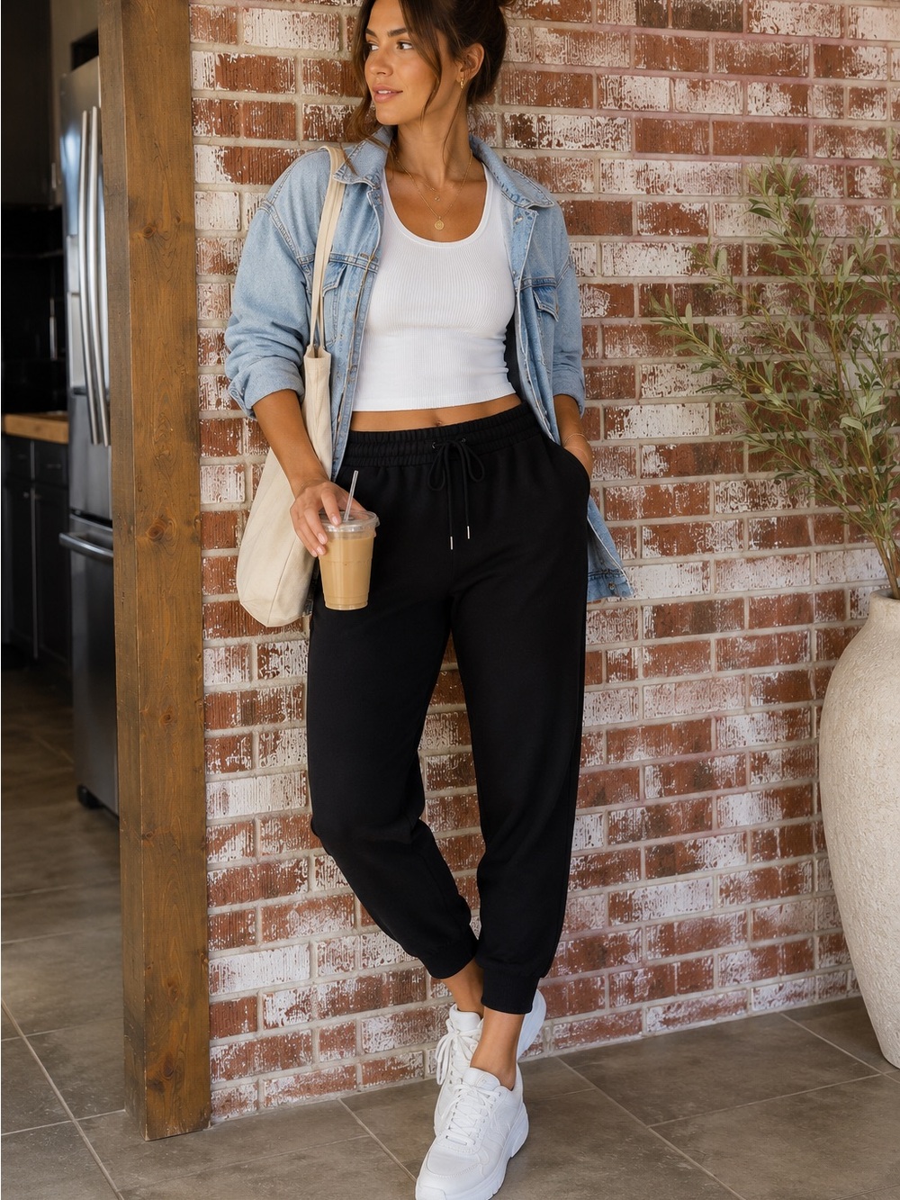 Z by Zella Black Lounge Workout Jogger Pants Women’s Large Athleisure